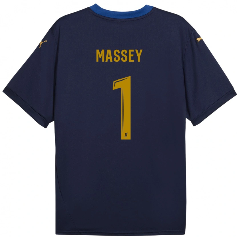 Danxen Herren Kayza Massey #1 Marineblau Gold Auswärtstrikot Trikot 2024/25 T-Shirt