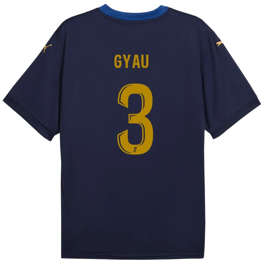 Danxen Herren Mia Gyau #3 Marineblau Gold Auswärtstrikot Trikot 2024/25 T-Shirt