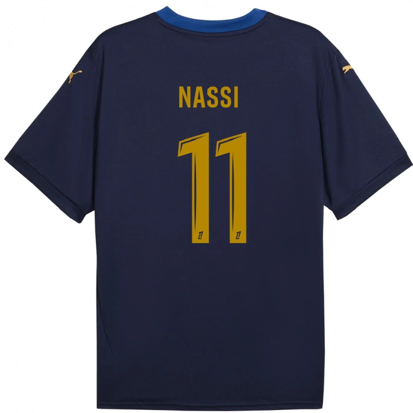 Danxen Herren Jade Nassi #11 Marineblau Gold Auswärtstrikot Trikot 2024/25 T-Shirt