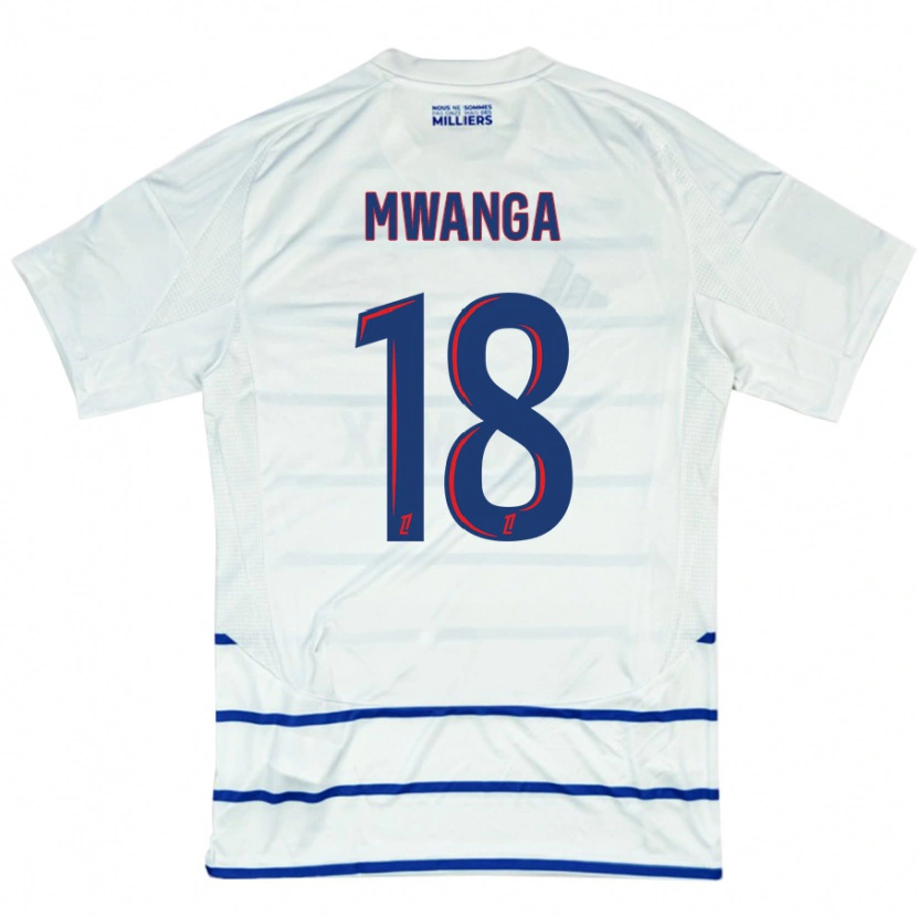 Danxen Herren Junior Mwanga #18 Weiß Blau Auswärtstrikot Trikot 2024/25 T-Shirt