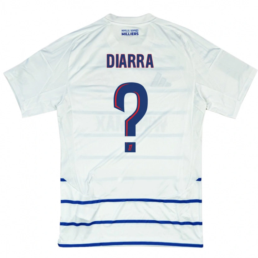 Danxen Herren Massaoly Diarra #0 Weiß Blau Auswärtstrikot Trikot 2024/25 T-Shirt