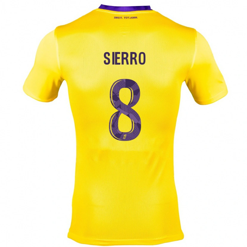 Danxen Herren Vincent Sierro #8 Gelb Lila Auswärtstrikot Trikot 2024/25 T-Shirt