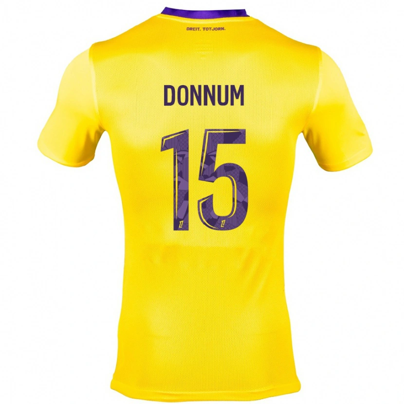 Danxen Herren Aron Dønnum #15 Gelb Lila Auswärtstrikot Trikot 2024/25 T-Shirt
