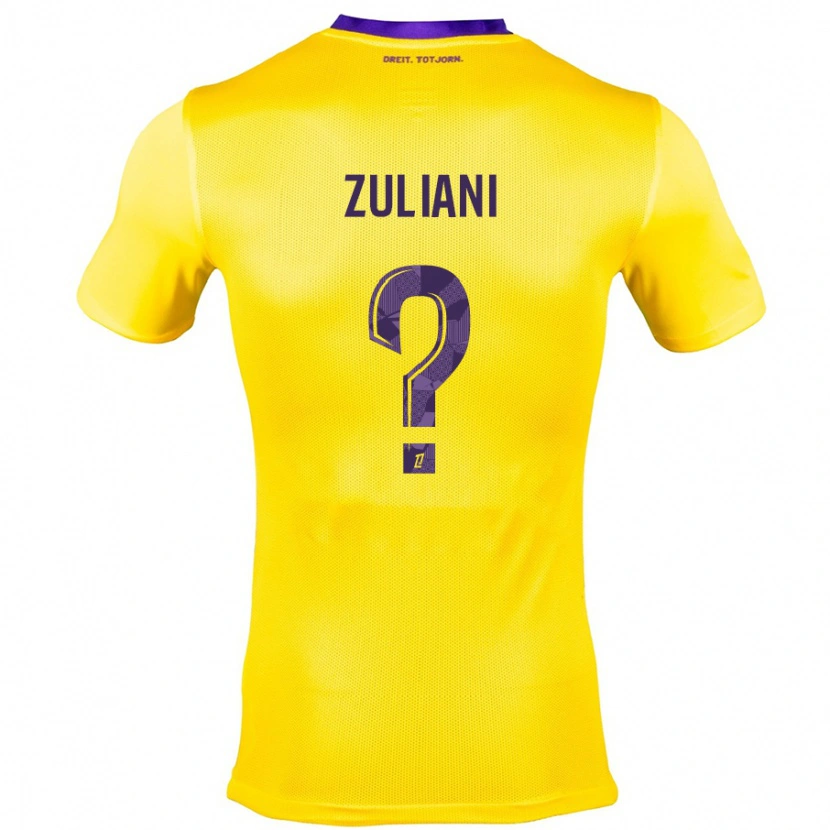 Danxen Herren Edhy Zuliani #0 Gelb Lila Auswärtstrikot Trikot 2024/25 T-Shirt