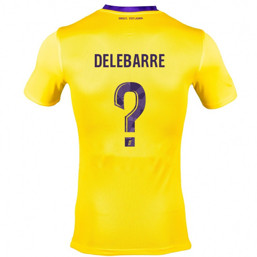 Danxen Herren Mathis Delebarre #0 Gelb Lila Auswärtstrikot Trikot 2024/25 T-Shirt