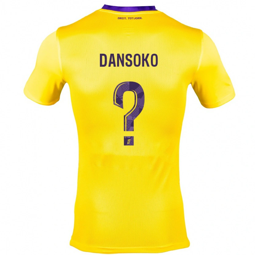 Danxen Herren Mohamed Dansoko #0 Gelb Lila Auswärtstrikot Trikot 2024/25 T-Shirt