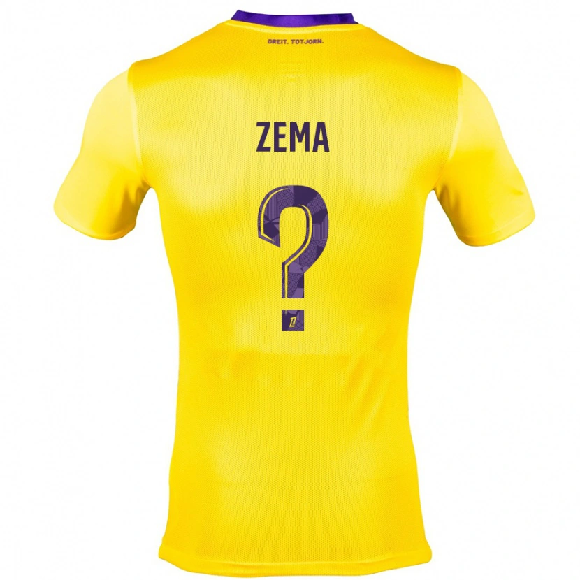 Danxen Herren Darris Zema #0 Gelb Lila Auswärtstrikot Trikot 2024/25 T-Shirt