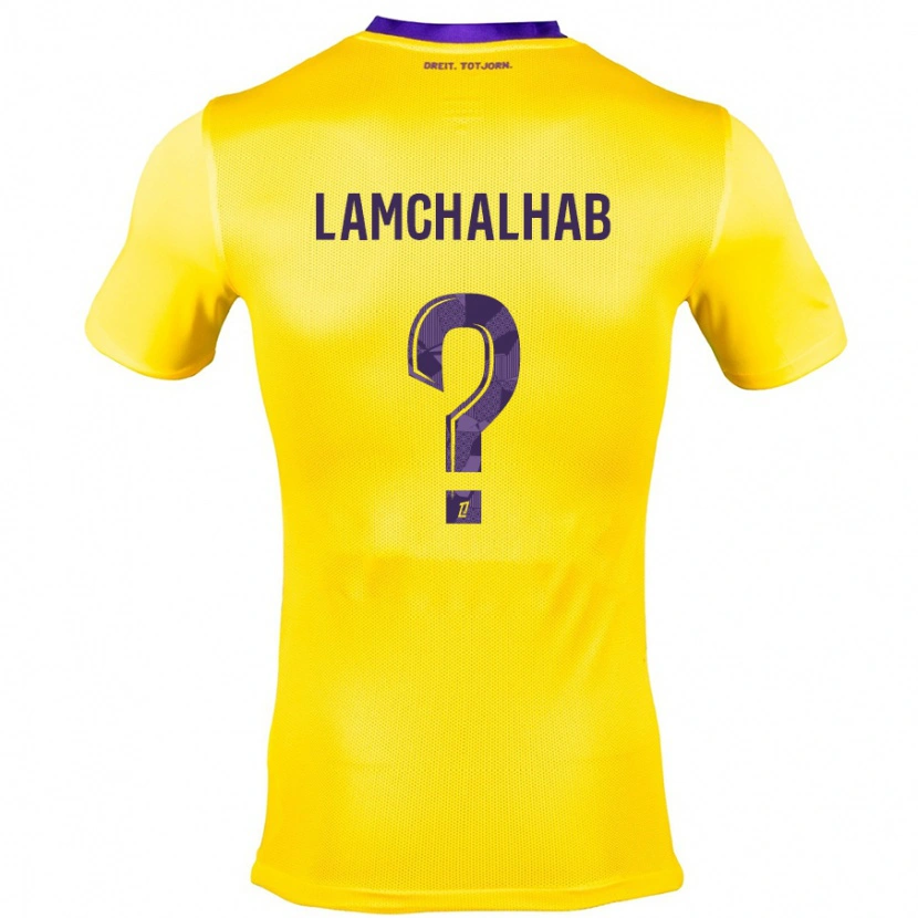 Danxen Herren Merwan Lamchalhab #0 Gelb Lila Auswärtstrikot Trikot 2024/25 T-Shirt