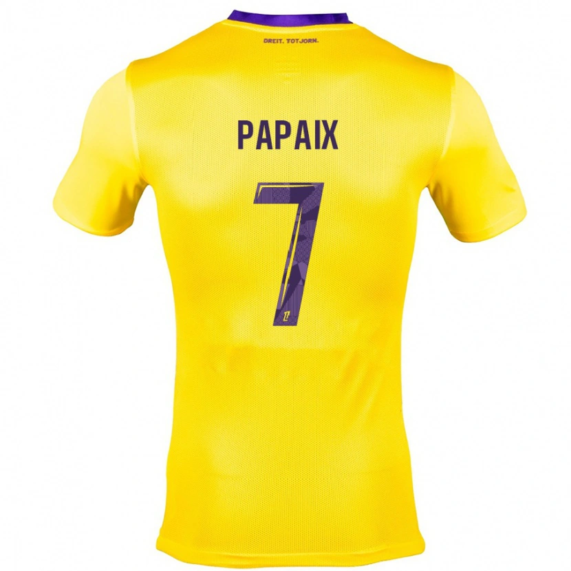 Danxen Herren Marie Papaix #7 Gelb Lila Auswärtstrikot Trikot 2024/25 T-Shirt