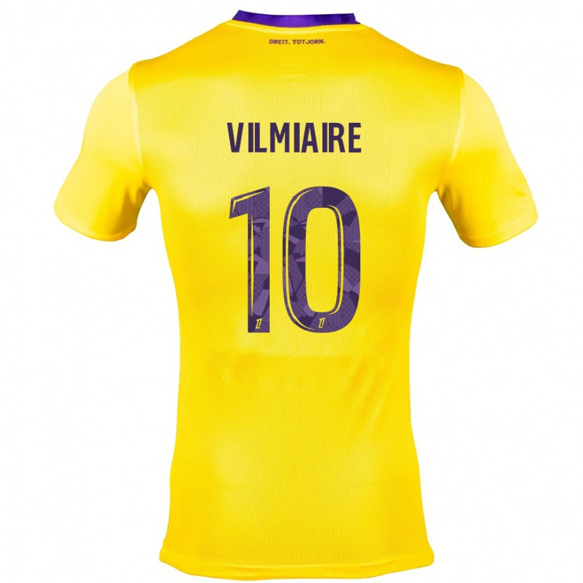 Danxen Herren Kelly Vilmiaire #10 Gelb Lila Auswärtstrikot Trikot 2024/25 T-Shirt