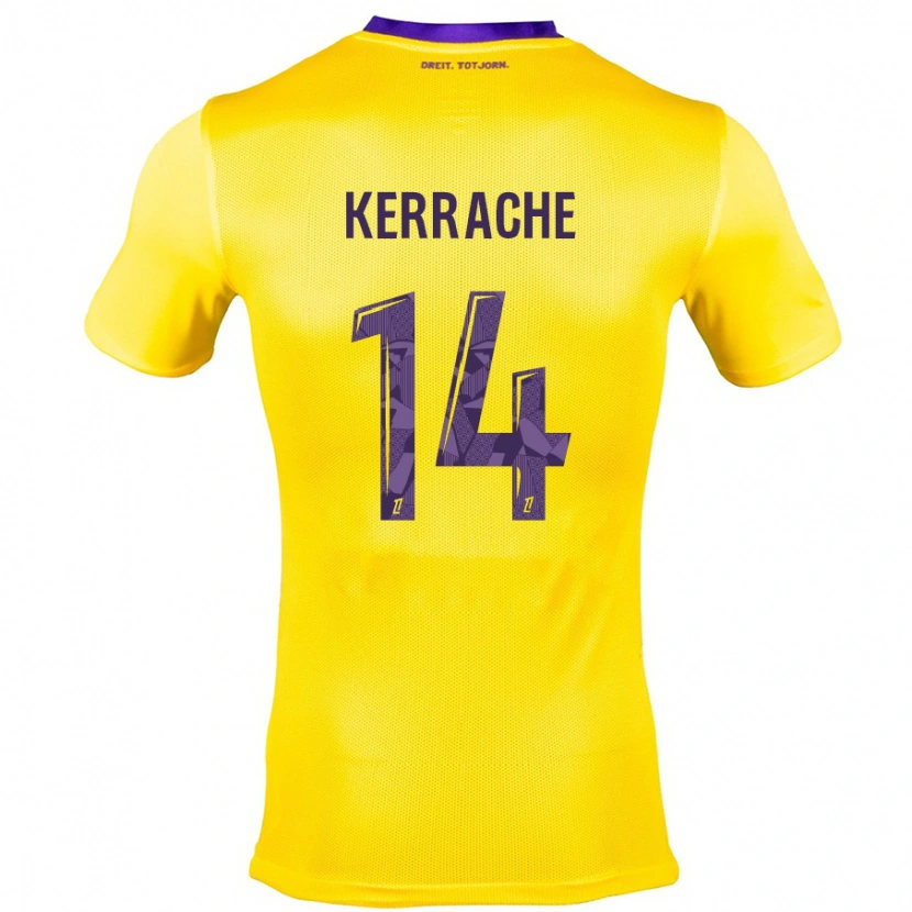 Danxen Herren Marina Kerrache #14 Gelb Lila Auswärtstrikot Trikot 2024/25 T-Shirt