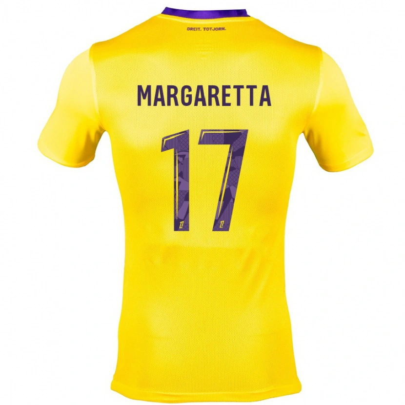 Danxen Herren Jessica Margaretta #17 Gelb Lila Auswärtstrikot Trikot 2024/25 T-Shirt