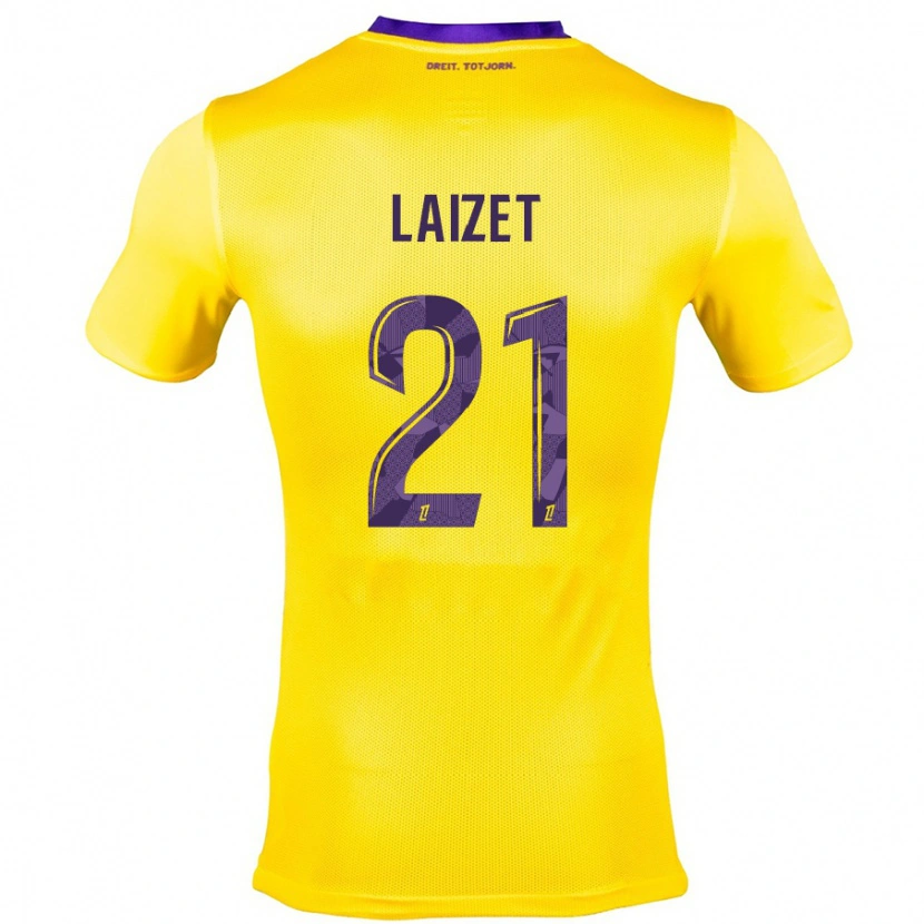 Danxen Herren Emma Laizet #21 Gelb Lila Auswärtstrikot Trikot 2024/25 T-Shirt