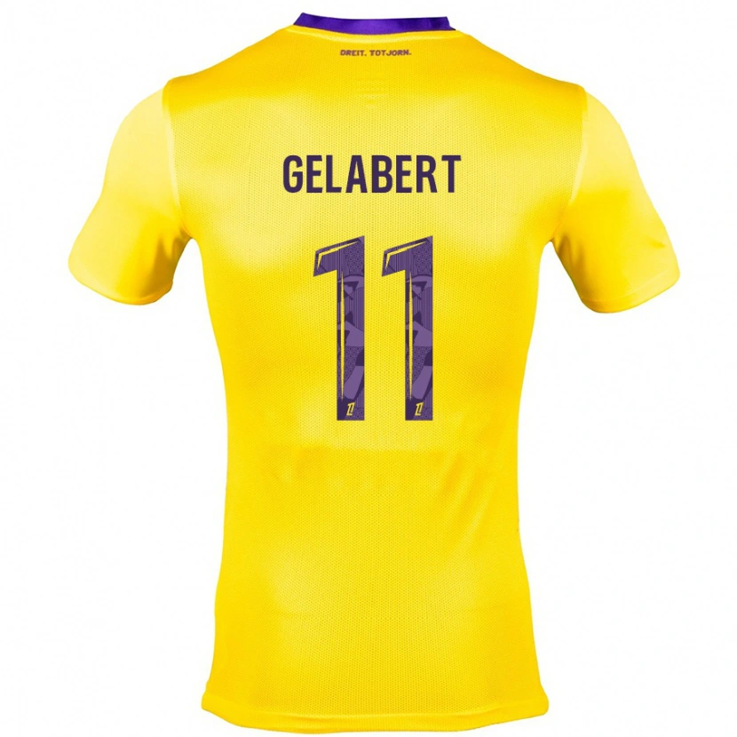 Danxen Herren César Gelabert #11 Gelb Lila Auswärtstrikot Trikot 2024/25 T-Shirt