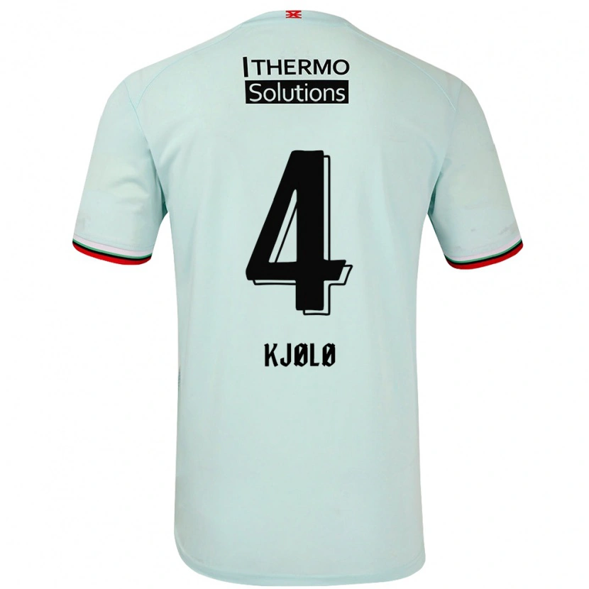 Danxen Herren Mathias Kjølø #4 Hellgrün Auswärtstrikot Trikot 2024/25 T-Shirt
