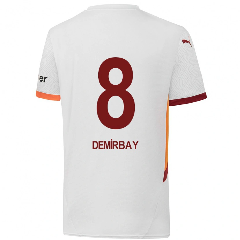 Danxen Herren Kerem Demirbay #8 Weiß Gelb Rot Auswärtstrikot Trikot 2024/25 T-Shirt