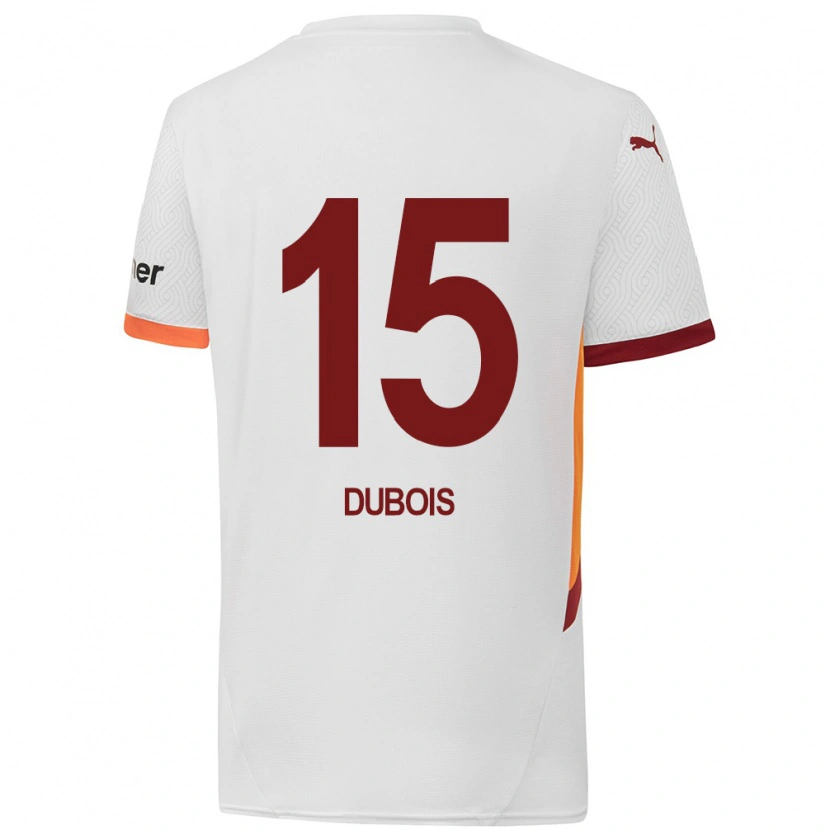 Danxen Herren Léo Dubois #15 Weiß Gelb Rot Auswärtstrikot Trikot 2024/25 T-Shirt