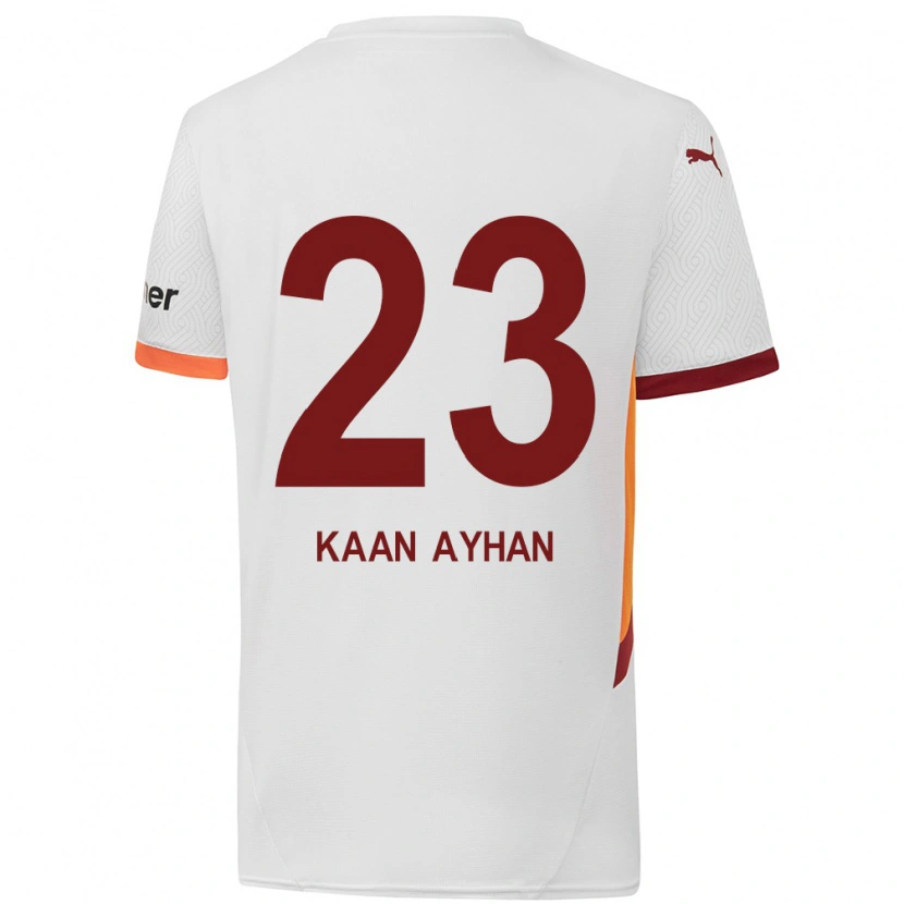 Danxen Herren Kaan Ayhan #23 Weiß Gelb Rot Auswärtstrikot Trikot 2024/25 T-Shirt