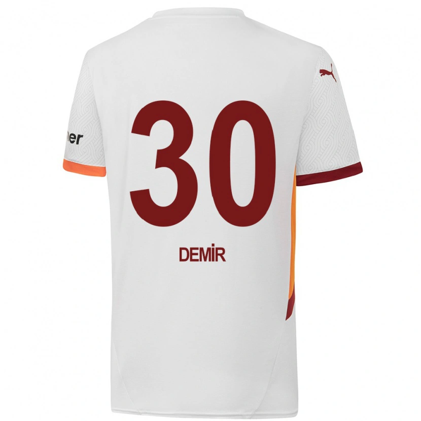 Danxen Herren Yusuf Demir #30 Weiß Gelb Rot Auswärtstrikot Trikot 2024/25 T-Shirt