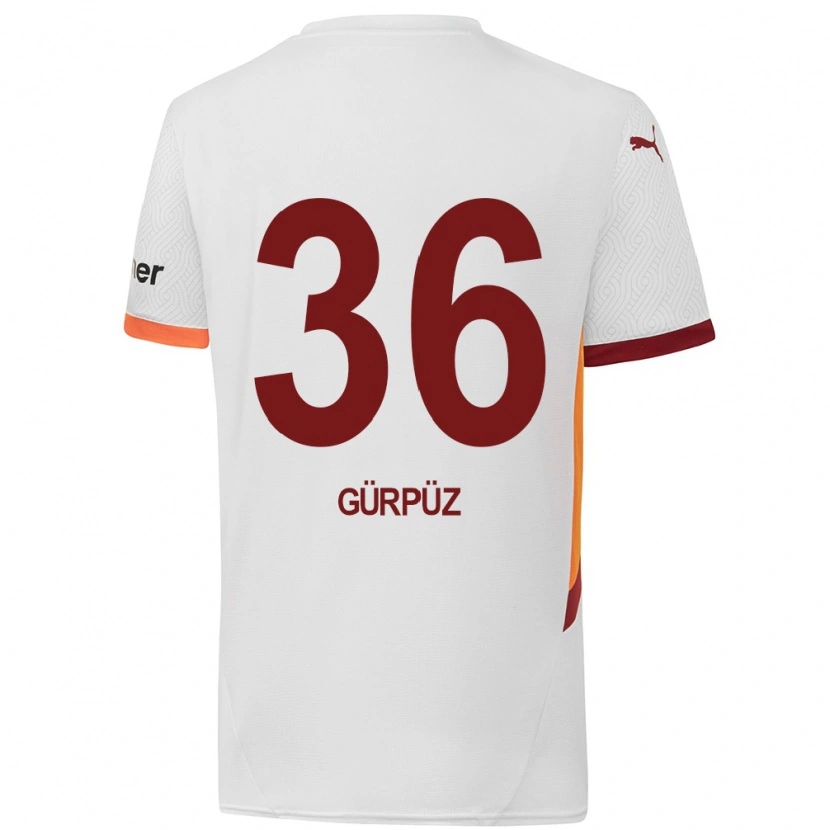 Danxen Herren Gökdeniz Gürpüz #36 Weiß Gelb Rot Auswärtstrikot Trikot 2024/25 T-Shirt