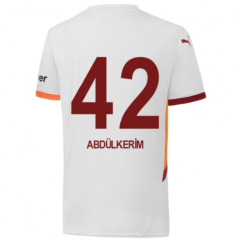 Danxen Herren Abdülkerim Bardakcı #42 Weiß Gelb Rot Auswärtstrikot Trikot 2024/25 T-Shirt
