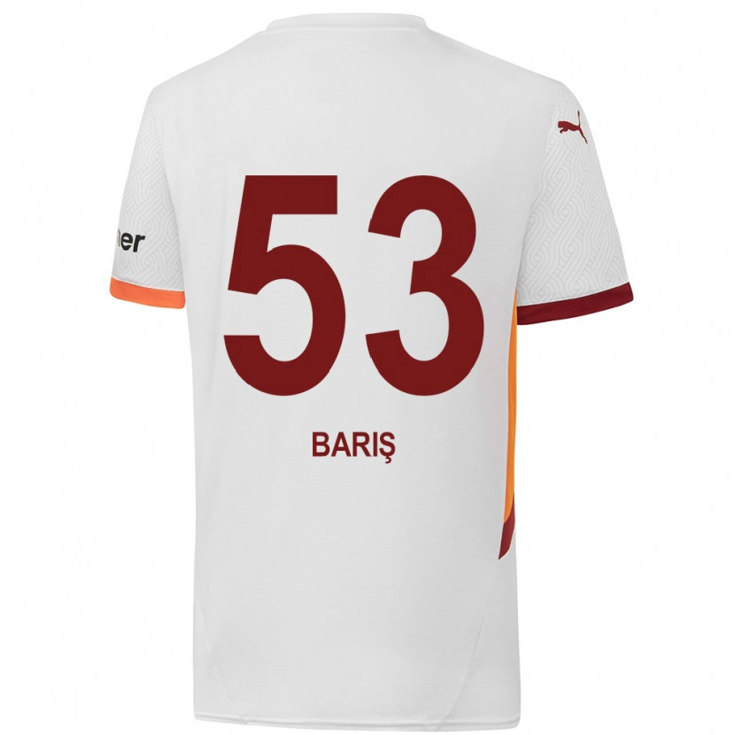 Danxen Herren Barış Alper Yılmaz #53 Weiß Gelb Rot Auswärtstrikot Trikot 2024/25 T-Shirt