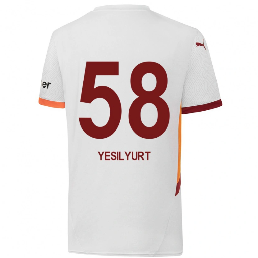 Danxen Herren Ali Yeşilyurt #58 Weiß Gelb Rot Auswärtstrikot Trikot 2024/25 T-Shirt