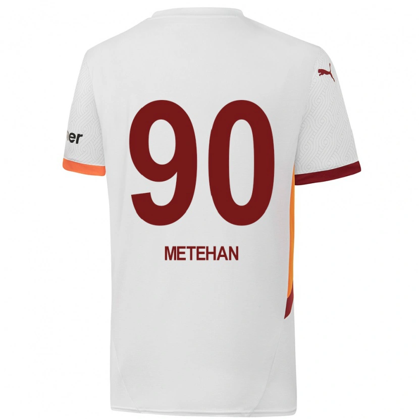 Danxen Herren Metehan Baltacı #90 Weiß Gelb Rot Auswärtstrikot Trikot 2024/25 T-Shirt