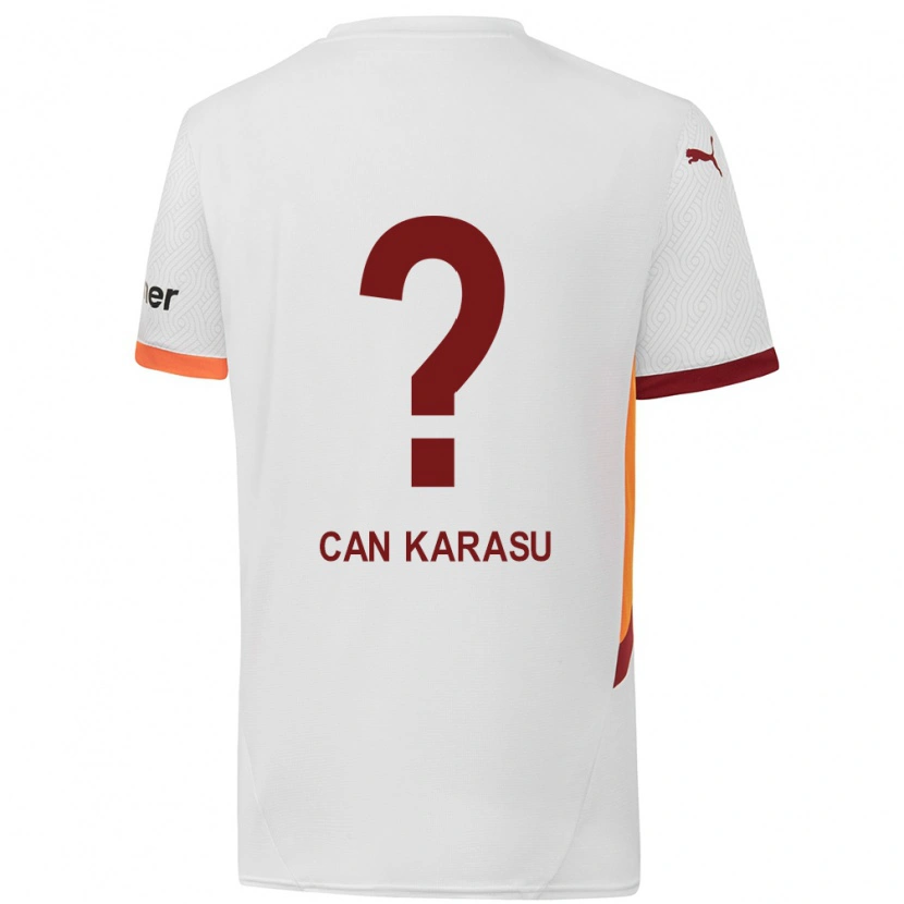 Danxen Herren Eyüp Can Karasu #0 Weiß Gelb Rot Auswärtstrikot Trikot 2024/25 T-Shirt