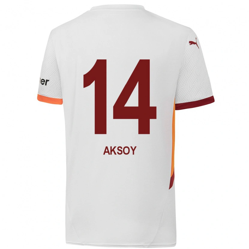 Danxen Herren Berkan Aksoy #14 Weiß Gelb Rot Auswärtstrikot Trikot 2024/25 T-Shirt