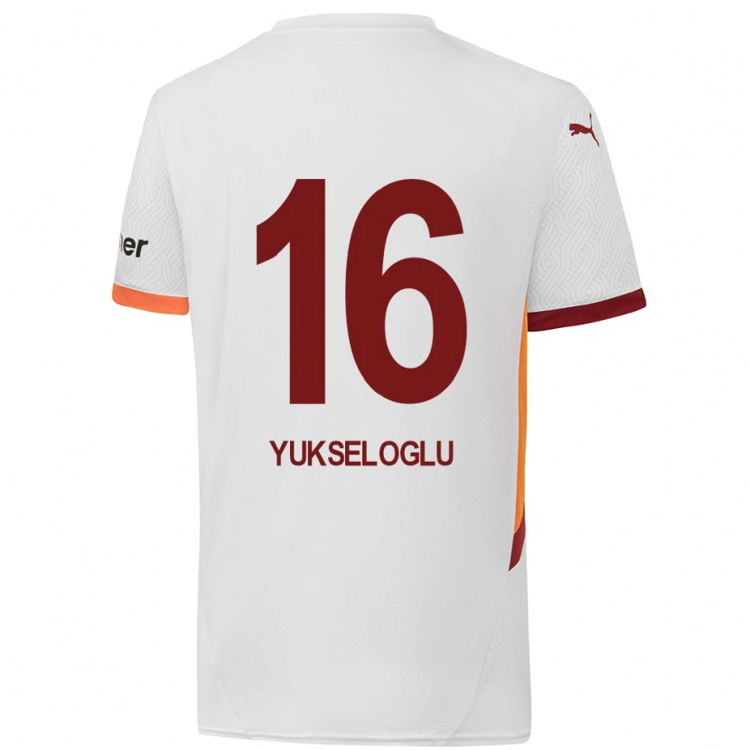 Danxen Herren Ayaz Yükseloğlu #16 Weiß Gelb Rot Auswärtstrikot Trikot 2024/25 T-Shirt