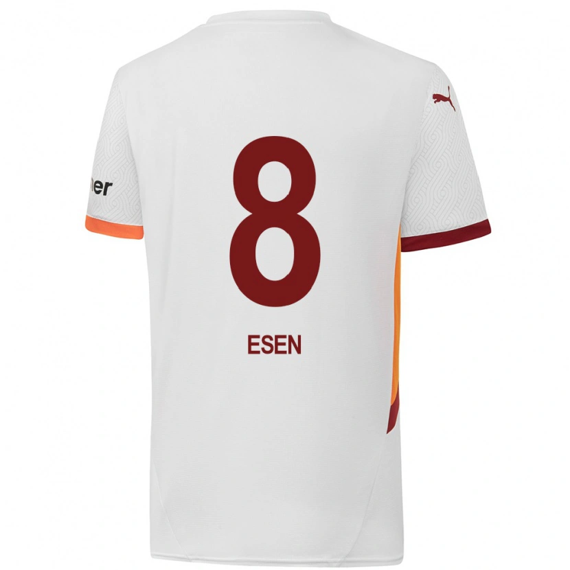 Danxen Herren Emine Ecem Esen #8 Weiß Gelb Rot Auswärtstrikot Trikot 2024/25 T-Shirt