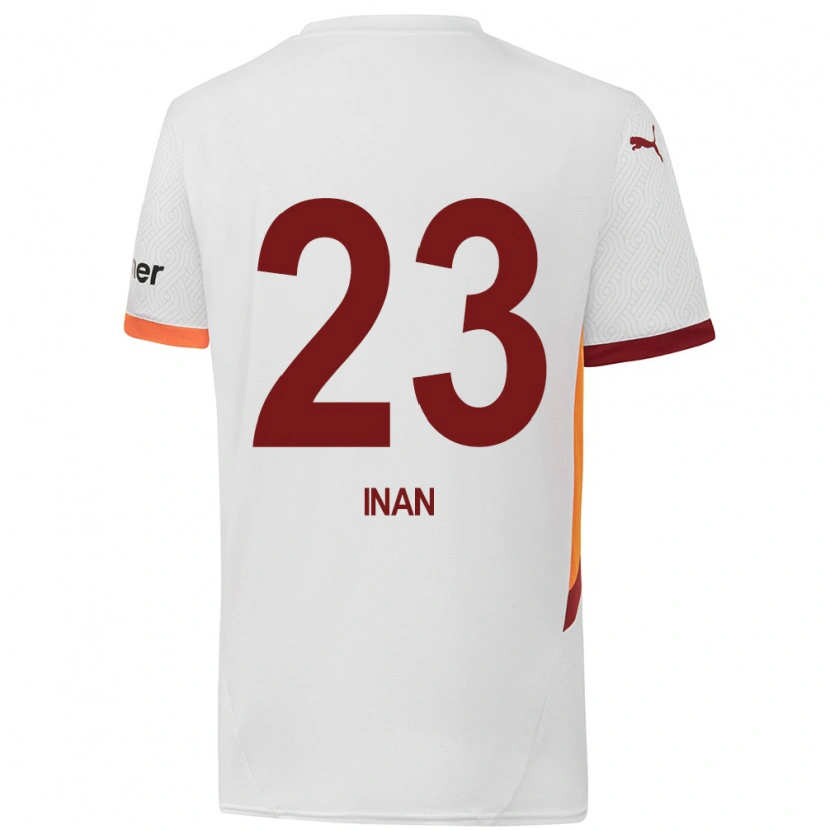Danxen Herren Müge İnan #23 Weiß Gelb Rot Auswärtstrikot Trikot 2024/25 T-Shirt