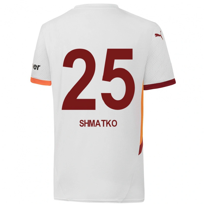 Danxen Herren Lyubov Shmatko #25 Weiß Gelb Rot Auswärtstrikot Trikot 2024/25 T-Shirt
