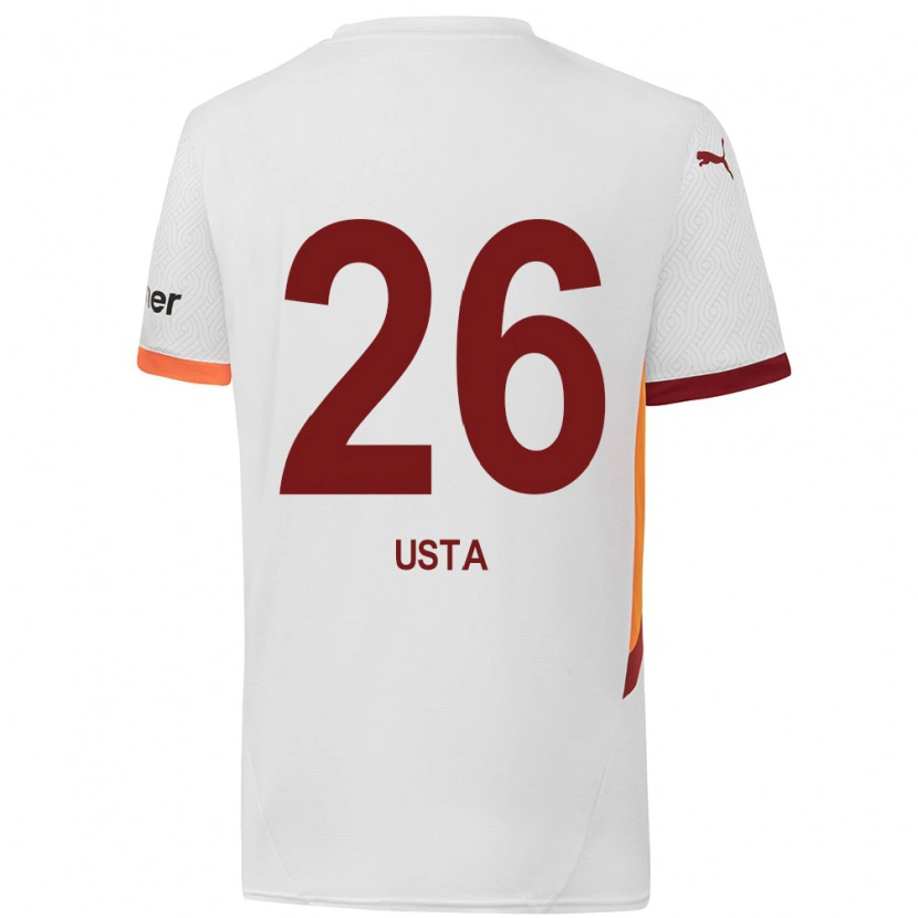 Danxen Herren Alanur Usta #26 Weiß Gelb Rot Auswärtstrikot Trikot 2024/25 T-Shirt
