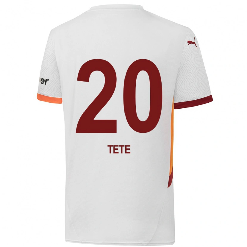 Danxen Herren Tetê #20 Weiß Gelb Rot Auswärtstrikot Trikot 2024/25 T-Shirt