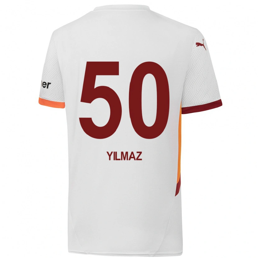 Danxen Herren Jankat Yılmaz #50 Weiß Gelb Rot Auswärtstrikot Trikot 2024/25 T-Shirt