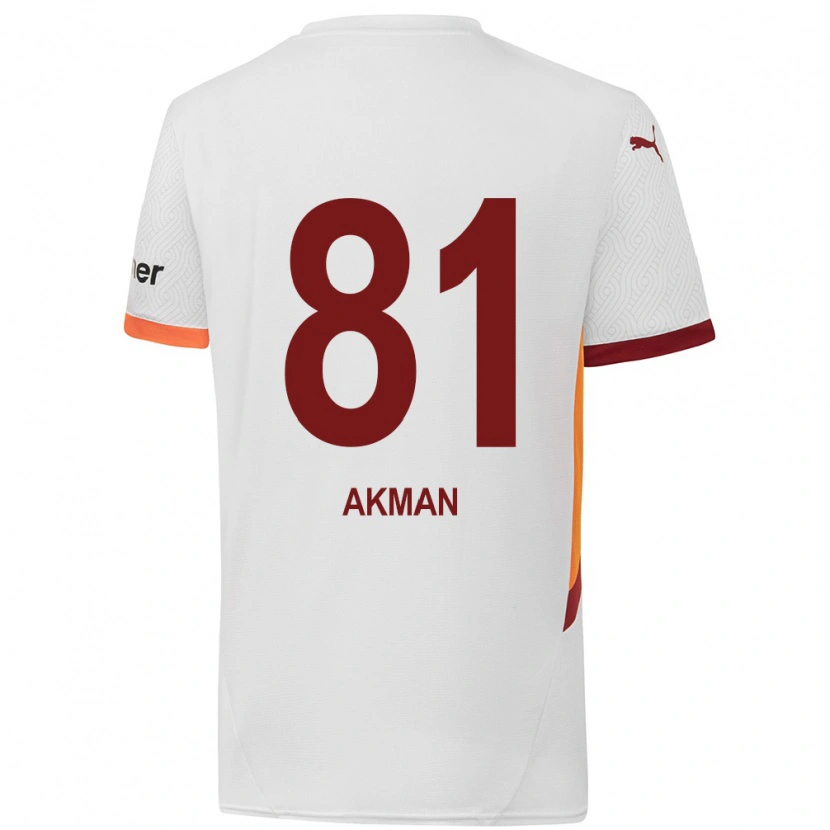 Danxen Herren Hamza Akman #81 Weiß Gelb Rot Auswärtstrikot Trikot 2024/25 T-Shirt
