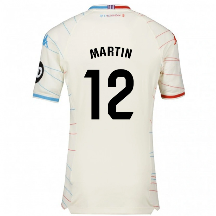 Danxen Herren Mario Martín #12 Weiß Rot Blau Auswärtstrikot Trikot 2024/25 T-Shirt