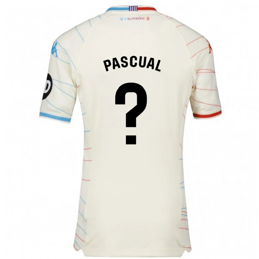 Danxen Herren Adrián Pascual #0 Weiß Rot Blau Auswärtstrikot Trikot 2024/25 T-Shirt