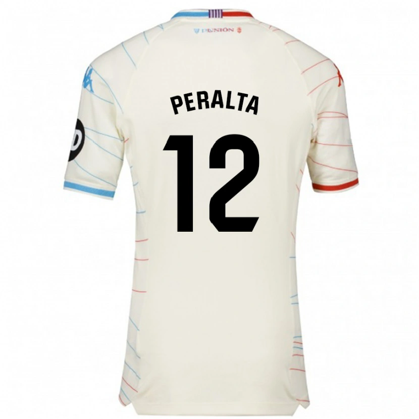 Danxen Herren Fernando Peralta #12 Weiß Rot Blau Auswärtstrikot Trikot 2024/25 T-Shirt