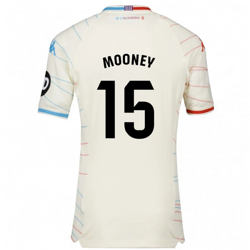 Danxen Herren Fionn Mooney #15 Weiß Rot Blau Auswärtstrikot Trikot 2024/25 T-Shirt