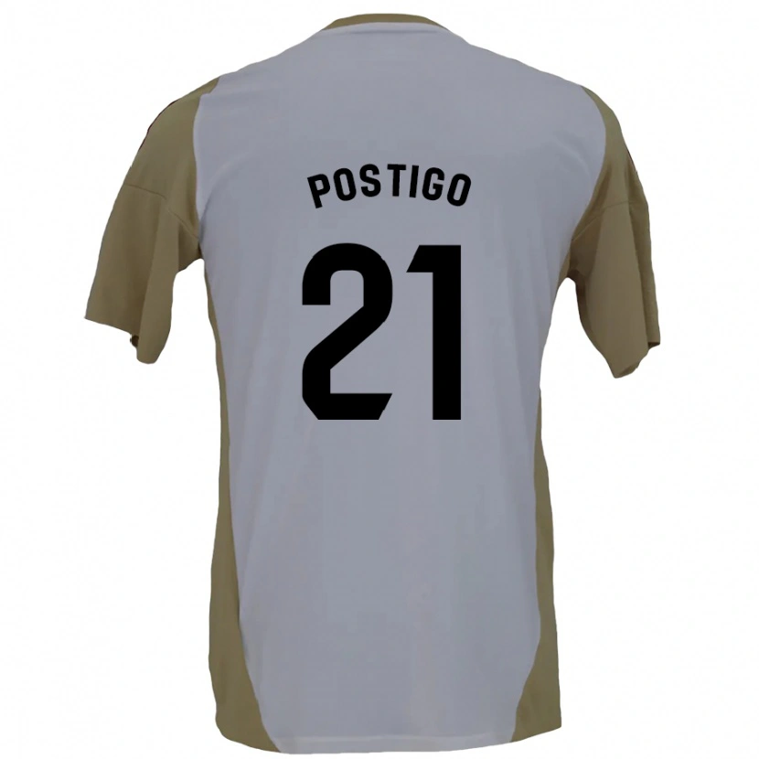 Danxen Herren Sergio Postigo #21 Braunweiß Auswärtstrikot Trikot 2024/25 T-Shirt