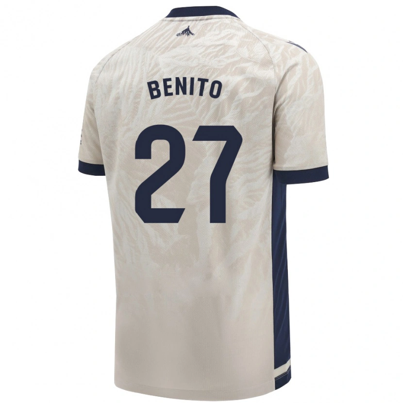Danxen Herren Iker Benito #27 Hellgrau Auswärtstrikot Trikot 2024/25 T-Shirt