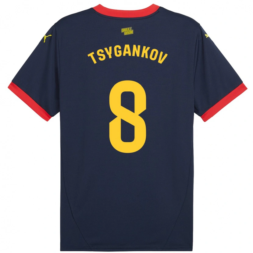 Danxen Herren Viktor Tsygankov #8 Marinerot Auswärtstrikot Trikot 2024/25 T-Shirt
