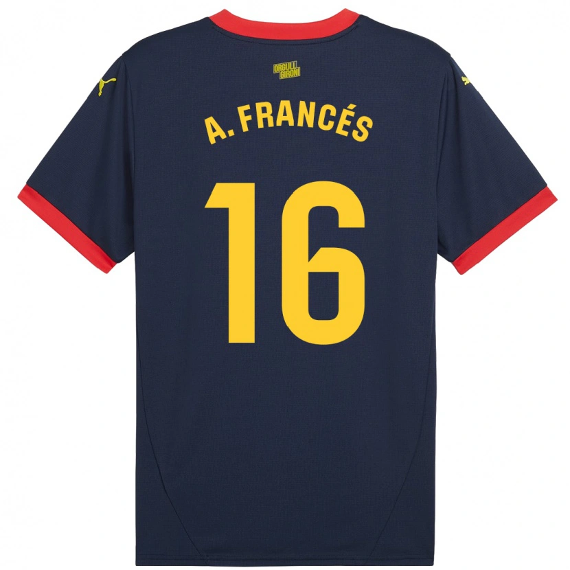 Danxen Herren Alejandro Francés #16 Marinerot Auswärtstrikot Trikot 2024/25 T-Shirt