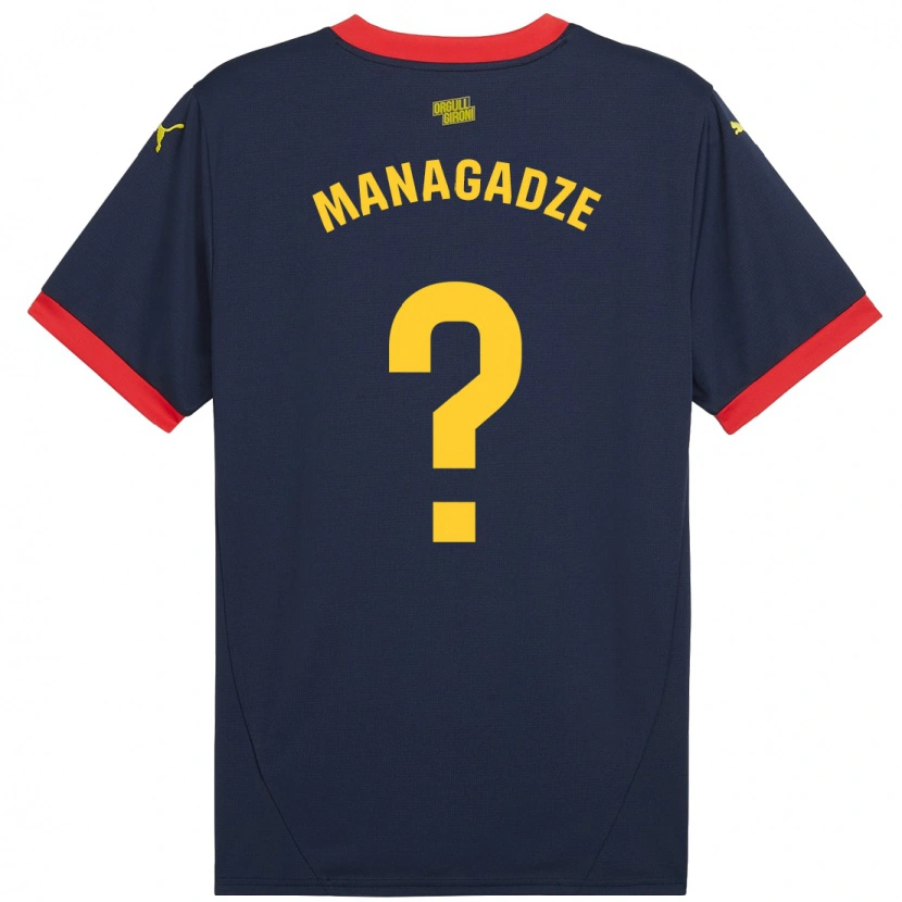 Danxen Herren Luka Managadze #0 Marinerot Auswärtstrikot Trikot 2024/25 T-Shirt