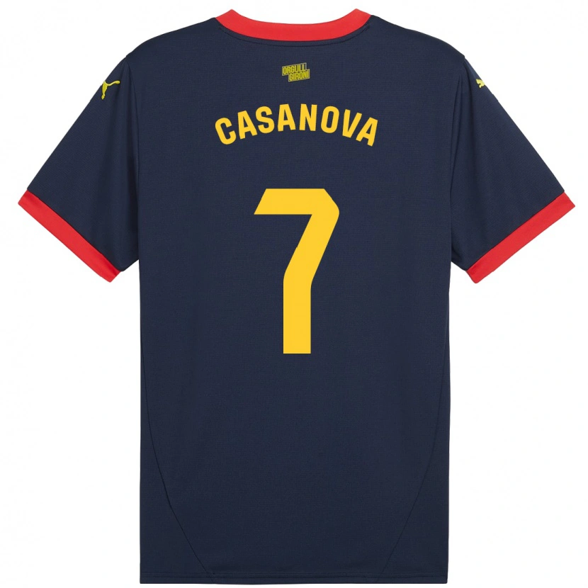 Danxen Herren Àstrid Casanova #7 Marinerot Auswärtstrikot Trikot 2024/25 T-Shirt
