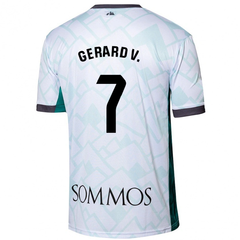 Danxen Herren Gerard Valentín #7 Weiß Grün Auswärtstrikot Trikot 2024/25 T-Shirt