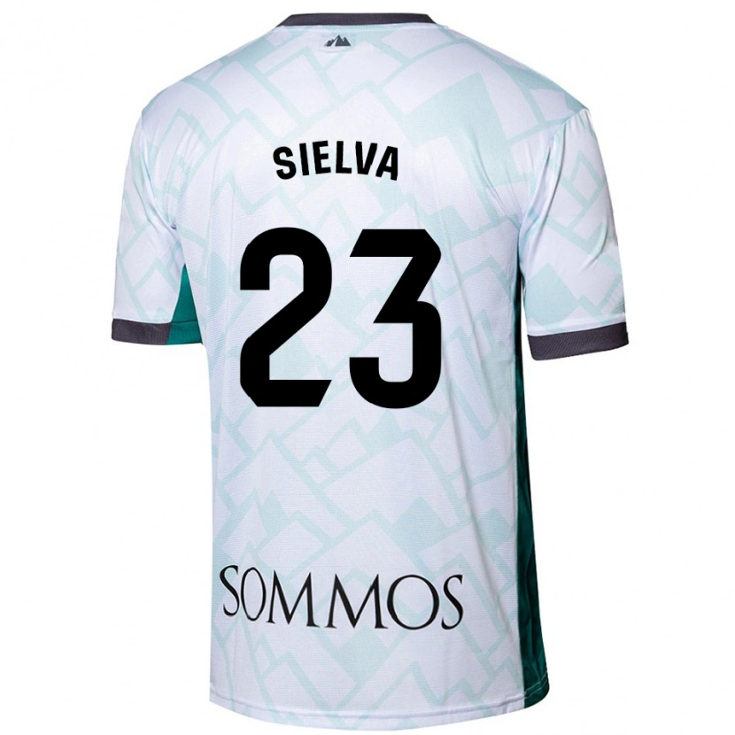 Danxen Herren Óscar Sielva #23 Weiß Grün Auswärtstrikot Trikot 2024/25 T-Shirt
